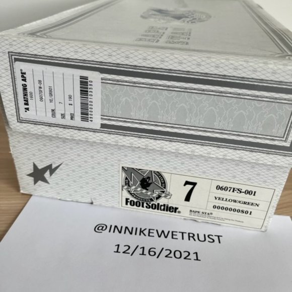 🔥RARE🔥 2006 Bathing Ape Bapesta FS-001 Hong Kong City Camo - Picture 8 of 9